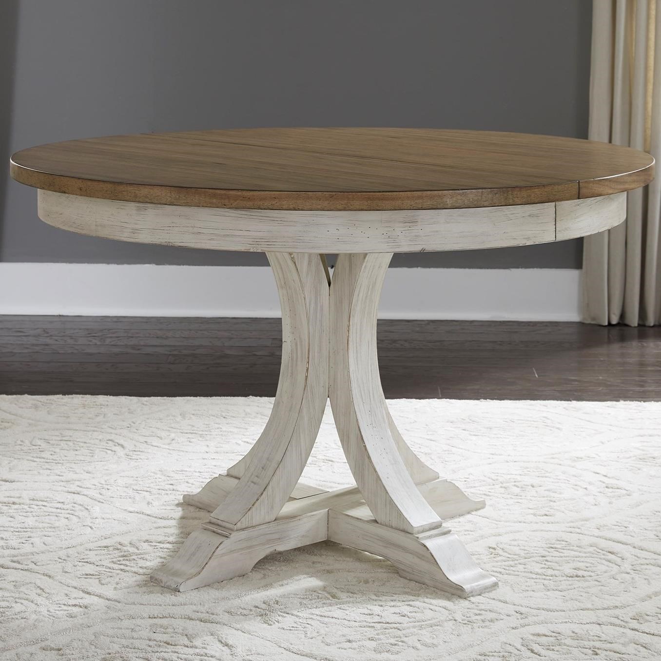 Liberty Furniture Farmhouse Reimagined Relaxed Vintage Pedestal Table